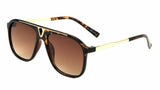 Deniro Square Retro Luxury Hip Hop Aviator Sunglasses