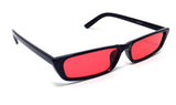 Slim Rectangular Minimal Classic Casual Mod Sunglasses