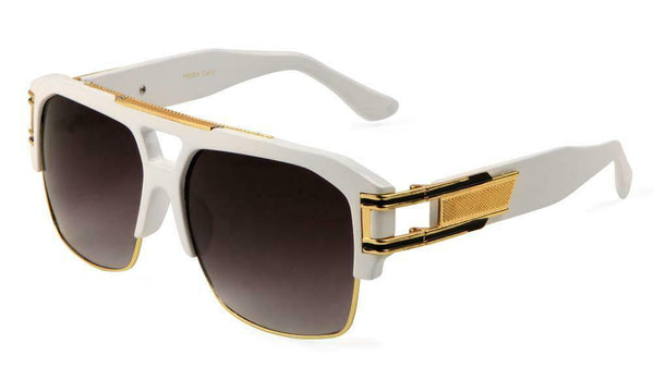 Gazelle B-Boy Hip-Hop Oversized Retro Square Luxury Aviator Sunglasses