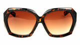Womens Oversized Faceted Geometric Square Luxury Sunglasses