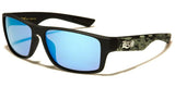 Locs Classic Square Camouflage Print Wrap Around Sunglasses