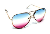 Retro Turbo Floating Lens Luxury Aviator Sunglasses