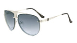 Khan Mesh Metal Bridge Floating Lenses Luxury Aviator Sunglasses