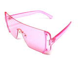 Malibu Rimless Oversized Mono Shield Futuristic One Piece Lens Sunglasses