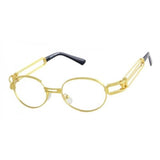 Slim Round Classic Oval Luxury Steampunk Sunglasses