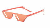 Thug Life Meme Emoji Pixelated Rimless Sunglasses