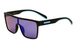 Futuristic Polarized Shield Square Aviator Sunglasses