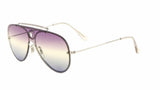 Classic Outdoorsman Shield Aviator Sunglasses w/Flat Lenses