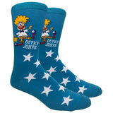 Fine Fit Casual Funny People Character Jobs Pattern Knit Crew Socks