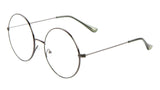 Oversized Round Luxury John Lennon Hippie Sunglasses w/ Clear Lenses