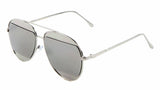 Luxe Fashion Split Half Lens Aviator Sunglasses