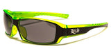 Locs Rectangular Slim Wrap Around Retro Chopper Sunglasses