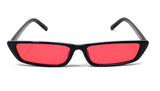 Slim Rectangular Minimal Classic Casual Mod Sunglasses
