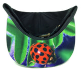 Black Sublimated Print Bill Strapback Hat