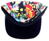 E-Flag Multicolor Faux Black Stingray Leather 5 Panel Strapback Hat