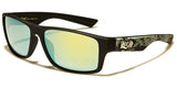 Locs Classic Square Camouflage Print Wrap Around Sunglasses