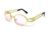 Slim Round Classic Oval Luxury Steampunk Sunglasses