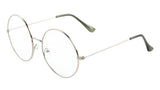 Oversized Round Luxury John Lennon Hippie Sunglasses w/ Clear Lenses
