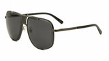Milano Oversized Square Metal Aviator Luxury Sunglasses