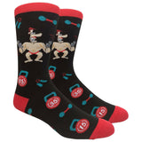Fine Fit Casual Funny People Character Jobs Pattern Knit Crew Socks