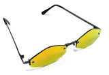 Slim Rimless Classic Hexagon Luxury Geometric Sunglasses