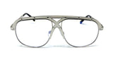 Berlin Oversized Luxury Retro Aviator Sunglasses w/ Clear Lenses