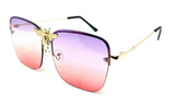 3D Killer Bee Luxury Hip Hop Half Rim Square Aviator Sunglasses