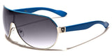 Khan Sport One Piece Shield Lens Wrap Around Aviator Luxury Sunglasses