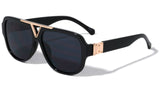 Thick Bold Classic Square Oversized Elegant Luxury Aviator Sunglasses