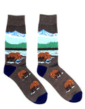 Fine Fit Casual Funny Animal Pattern Knit Crew Socks