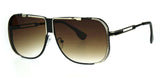 Gazelle Turbo Square Oversized Hip Hop Aviator Luxury Sunglasses