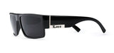 Locs Black Square Flat Top Sunglasses - Black Lenses