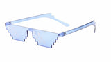 Thug Life Meme Emoji Pixelated Rimless Sunglasses