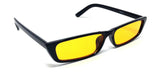 Slim Rectangular Minimal Classic Casual Mod Sunglasses