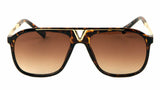 Deniro Square Retro Luxury Hip Hop Aviator Sunglasses