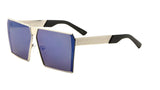 Womens Flat Top Square Oversized Retro Luxury Aviator Sunglasses