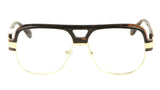 Gazelle Wise Guy Hip-Hop Oversized Retro Square Luxury Aviator Sunglasses