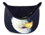 Black Sublimated Print Bill Strapback Hat