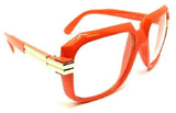Gazelle Emcee Square Oversized Hip Hop Luxury Aviator Sunglasses w/ Clear Lenses
