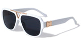 Thick Bold Classic Square Oversized Elegant Luxury Aviator Sunglasses