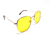 Metal Wire Frame Round Aviator Sunglasses