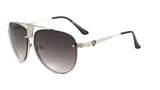 Khan Mesh Metal Bridge Floating Lenses Luxury Aviator Sunglasses