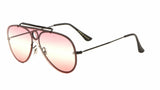 Classic Outdoorsman Shield Aviator Sunglasses w/Flat Lenses