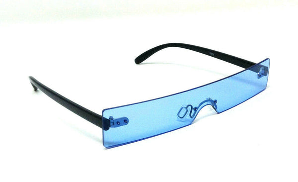Warhol Slim Rimless Shield One Piece Mono Lens Rectangular Sunglasses