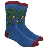 Fine Fit Casual Funny People Character Jobs Pattern Knit Crew Socks