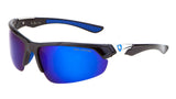Khan Polarized Semi Rimless Sport Wrap Around Sunglasses