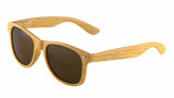 Faux Bamboo Wood Print Classic Square Retro Sunglasses