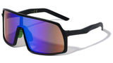 Oversized Futuristic Shield Wrap Around Sport Sunglasses