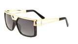Gazelle Phenom Oversized Flat Top Square Hip Hop Luxury Aviator Sunglasses
