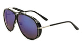 Oversized Outdoorsman Retro Pilot Aviator Sunglasses w/ Side Shield